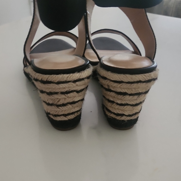 Black Wedge Sandals - Picture 4 of 5